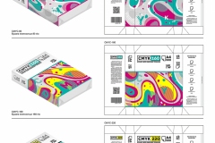 Дизайн-проект: Серия упаковок бумаги для офисной техники "CMYK"